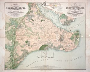 Mappa di Costantinopoli e aree circostanti, 1855-63